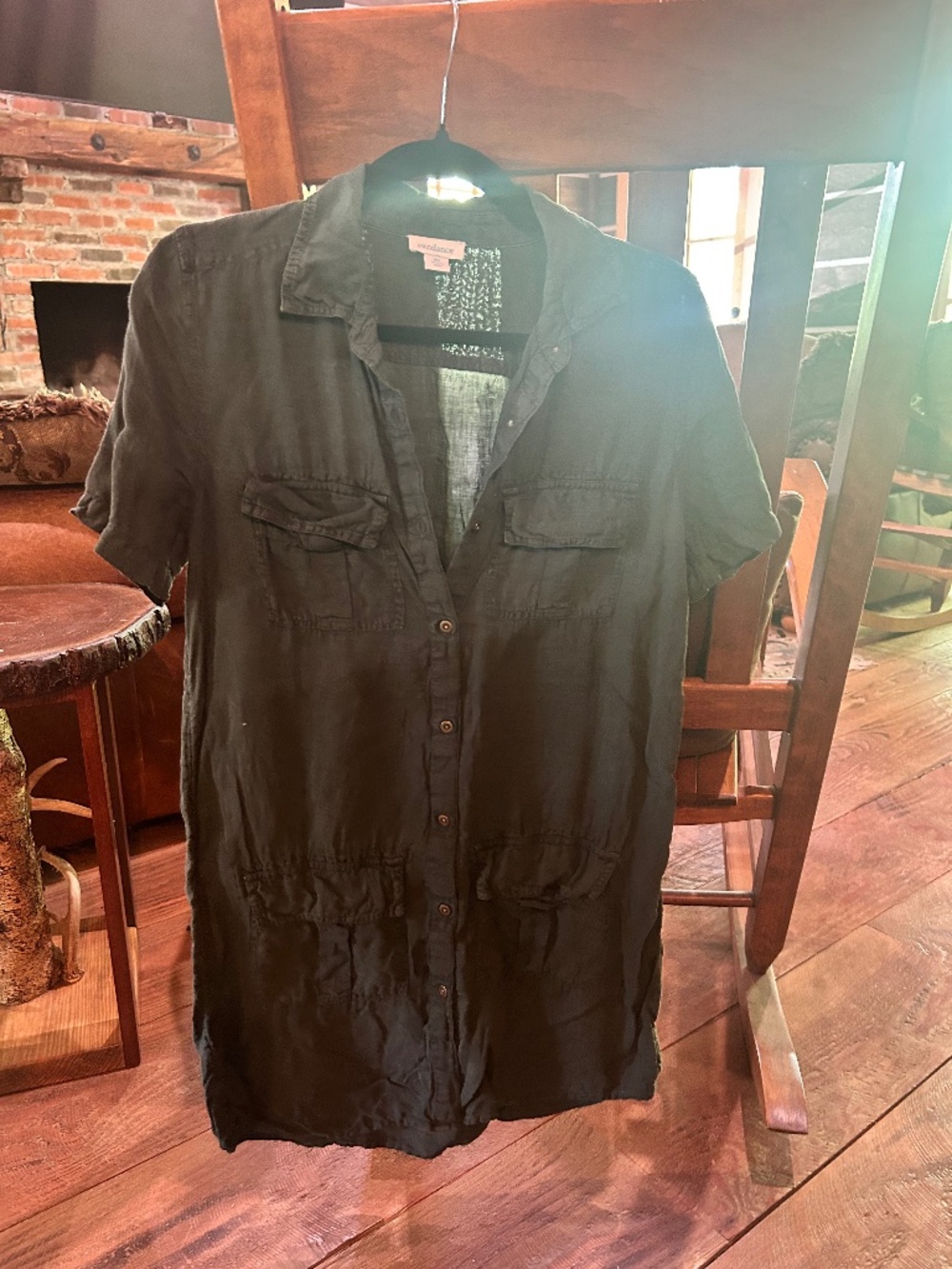 Sundance button front tunic dress